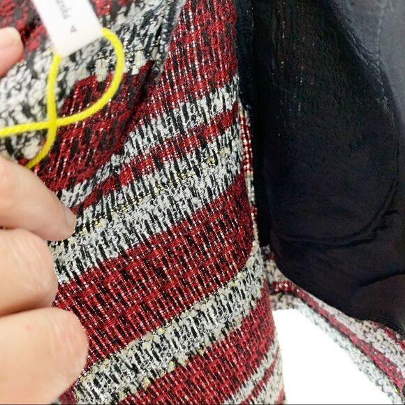 BCBGeneration Red/White/Black Stripe Boucle Shorts‎ - Picture 10 of 10